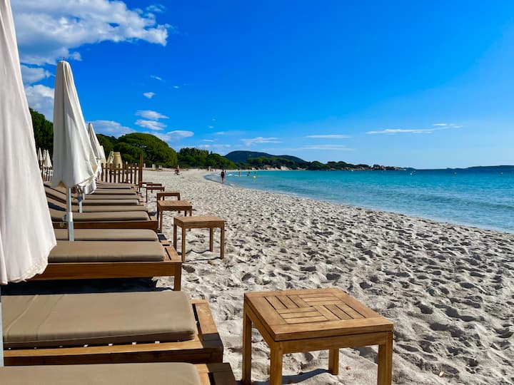 Plage de Palombaggia à 15 minutes — sable blanc et mer turquoise, Corse-du-Sud