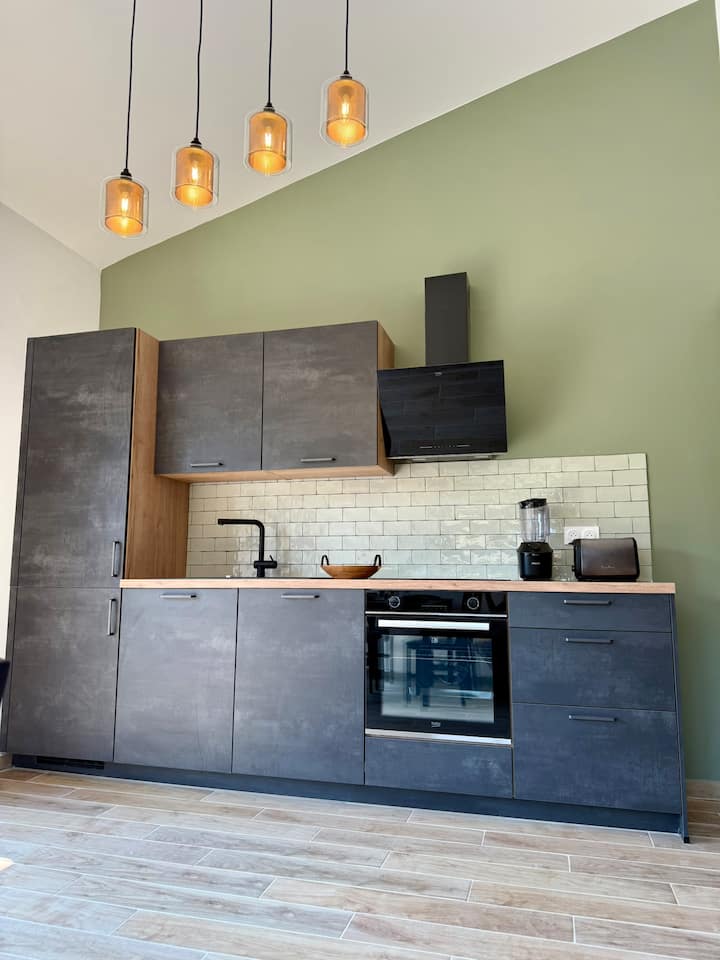 Cuisine ouverte équipée de la Villa Palombaggia